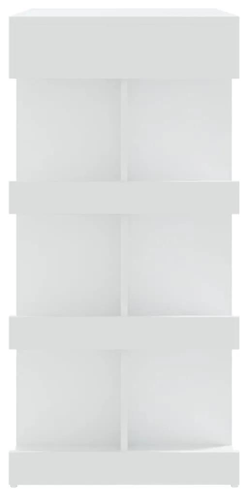 Masa bar cu raft de depozitare, alb, 100x50x101,5 cm, PAL 1, Alb