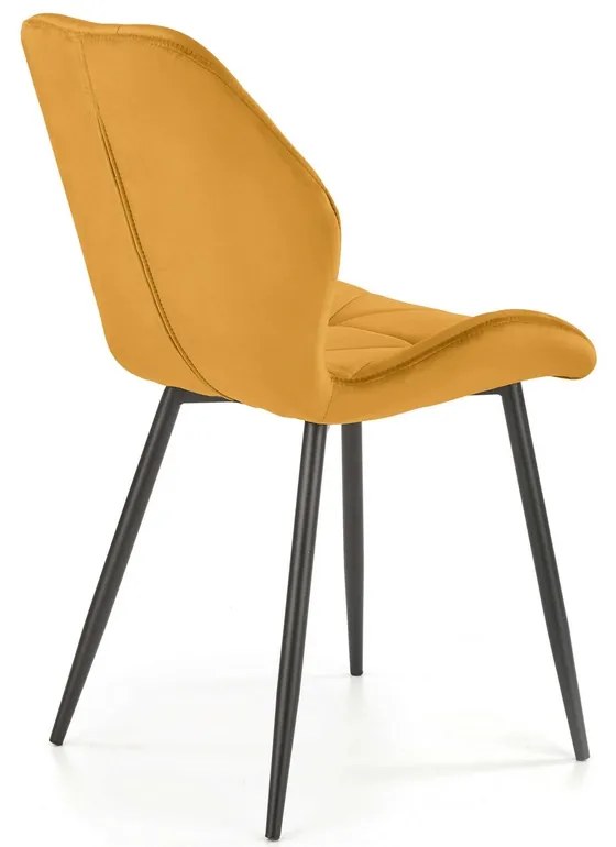 Scaun de bucaterie Pelor, galben/negru