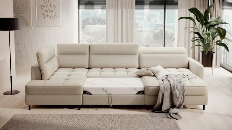 Canapea modulara, extensibila, cu spatiu pentru depozitare, 306x100x165 cm, Berrto R01, Eltap (Culoare: Galben / Manhattan 45)