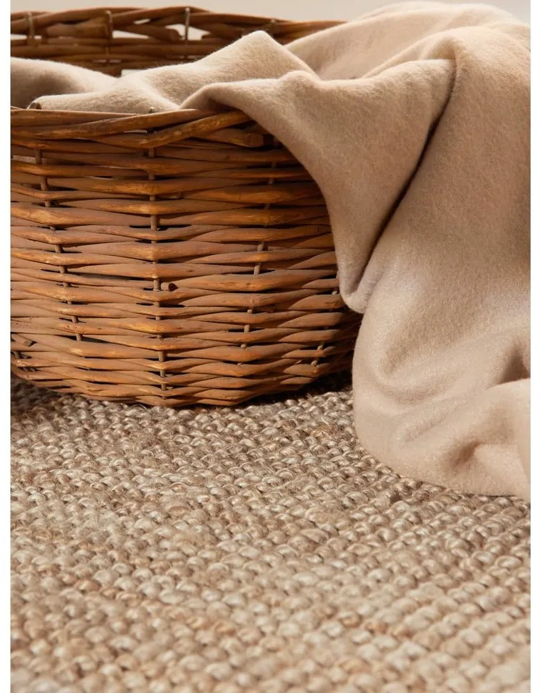 Covor în culoare naturală rotund din iută ø 200 cm Bouclé Jaipur – Hanse Home