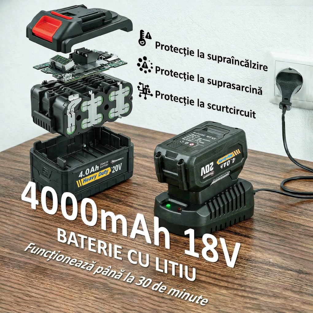 Outsunny Suflător cu Baterie 18V, Suflător de Frunze cu Baterie 4Ah, Motor Fără Perii 250W, 6 Niveluri de Viteză 149 km/h, Turbo Boost, Încărcător, Ușor, pentru Grădină, Frunze, Zăpadă, Praf | Aosom Romania