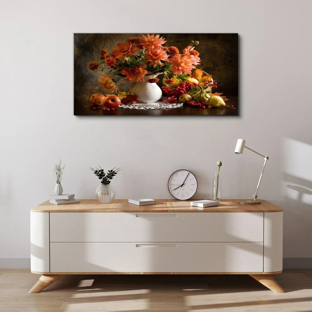 Tablou canvas Pictura flori fructe