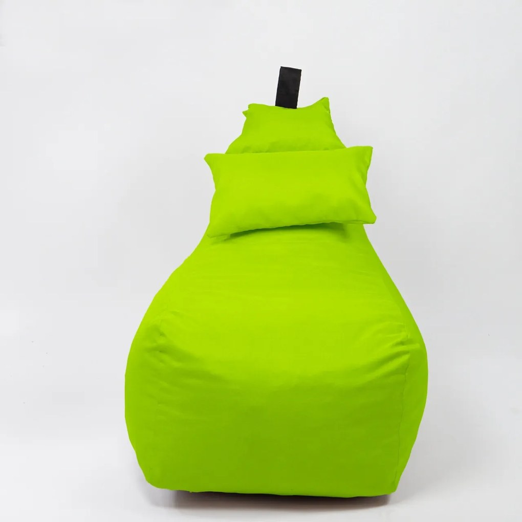 Fotoliu puf, Pufrelax Miraggio, perna inclusa, material impermeabil, Green Neon