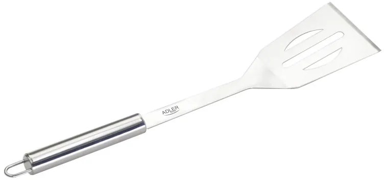 Set ustensile pentru gratar Adler AD 6729, 4 piese, Otel inoxidabil, Carcasa din aluminiu, Orificii de agatare, Argintiu