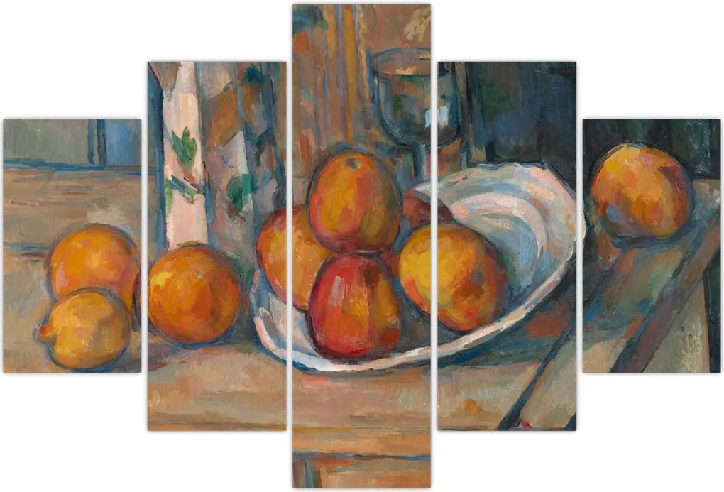 Tablou - Paul Cézanne, Still Life with Milk Jug and Fruit, reproducere (150x105 cm)