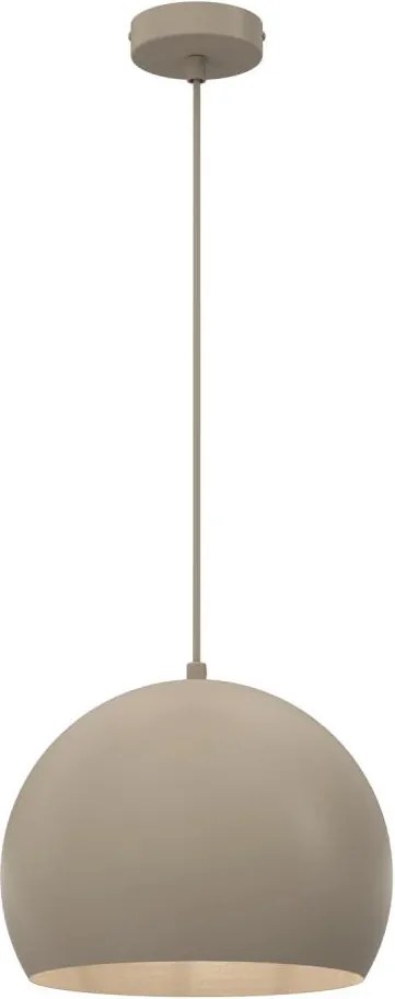 Lustră suspendată pe cablu SOOL, 1x E27/15W/230V, Ø 27 cm, bej