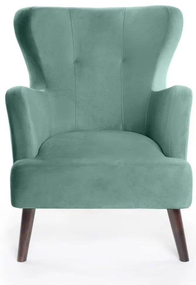Fotoliu verde mentă wing cu tapițerie din catifea Noemye – Bonami Selection