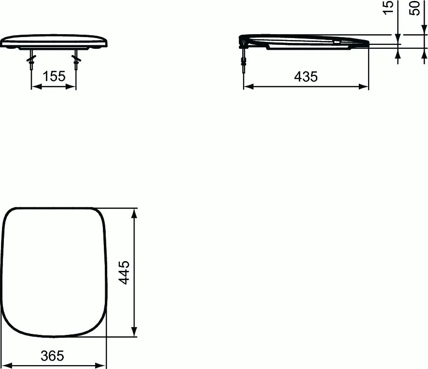 Capac WC Ideal Standard Esedra cu inchidere lenta, alb - T318101