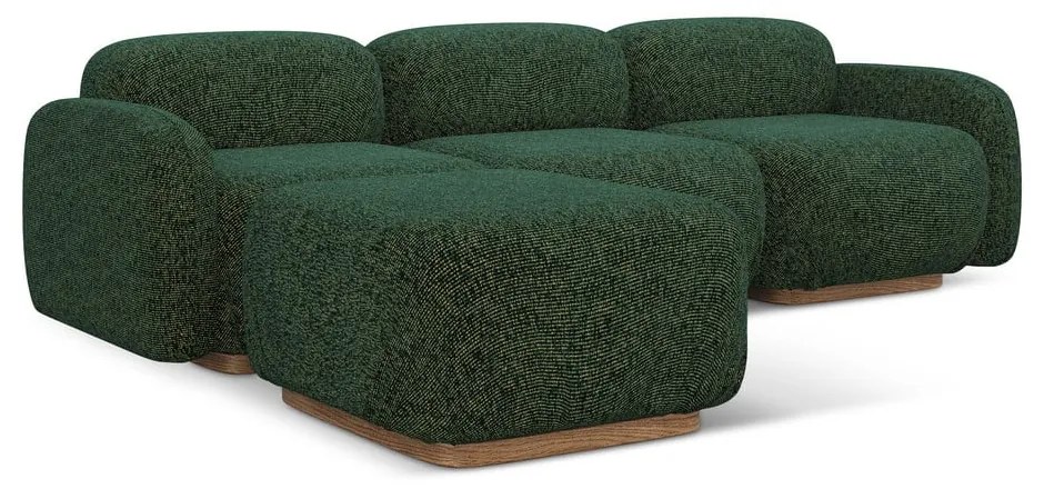 Colțar modular verde închis (cu colț variabil) Ailani – Makamii