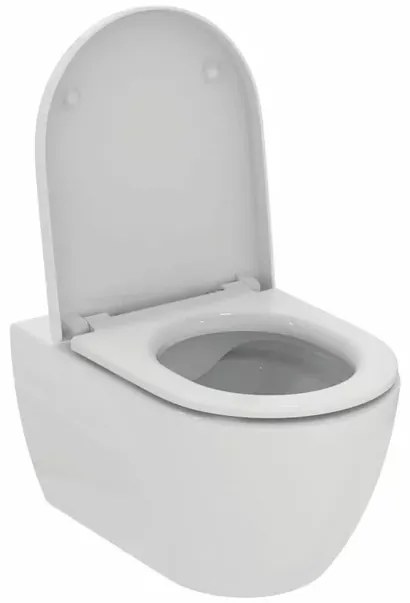 Set vas WC suspendat Ideal Standard Ellisse rimless cu capac softclose alb