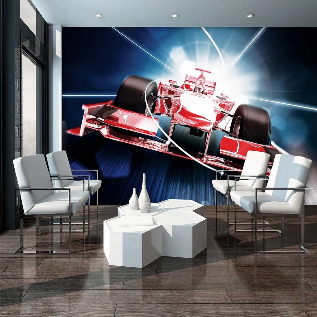 Fototapet - Formula 1 roșie 3D F1 (254x184 cm)