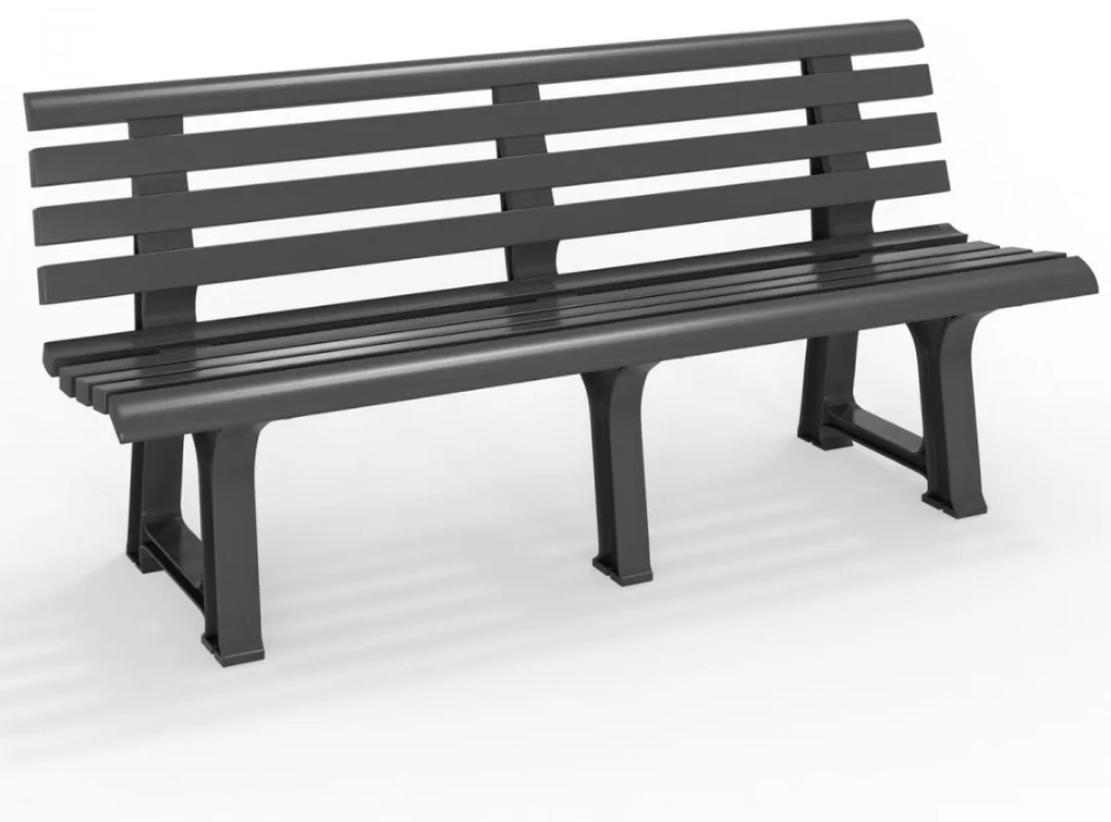 Bancă de grădină ORCHIDEA, 145x49x74cm, antracit I.P.A.E-Progarden