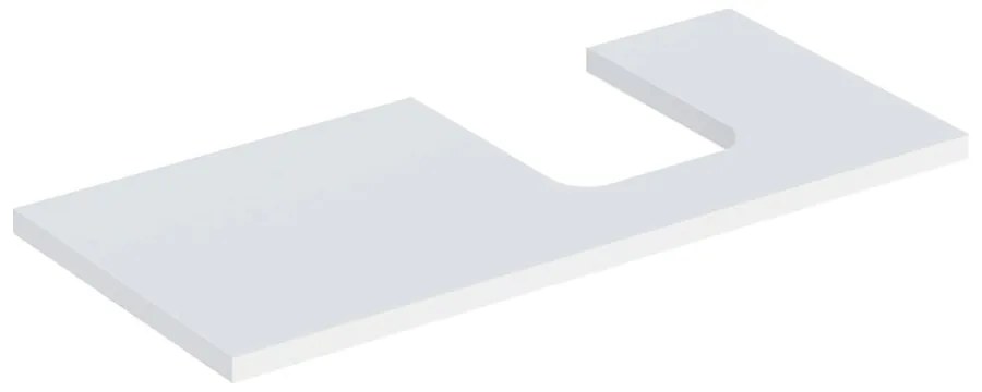Blat pentru lavoar Geberit One cu decupaj in dreapta 105 cm alb mat