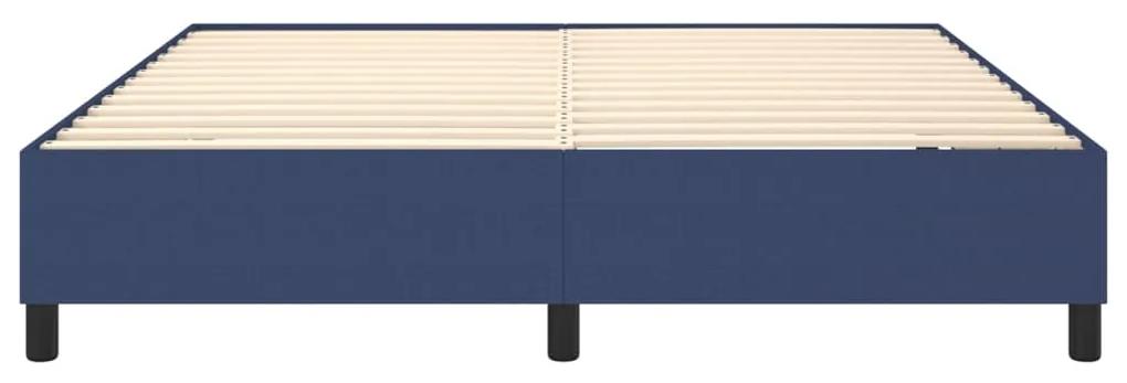 Cadru de pat box spring, albastru, 180x200 cm, textil Albastru, 35 cm, 180 x 200 cm