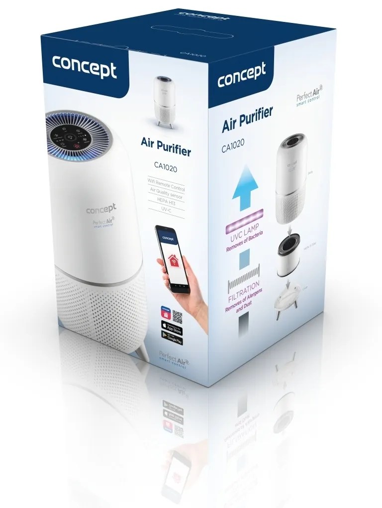 Purificator de aer Concept CA1020 Perfect AirSmart , alb