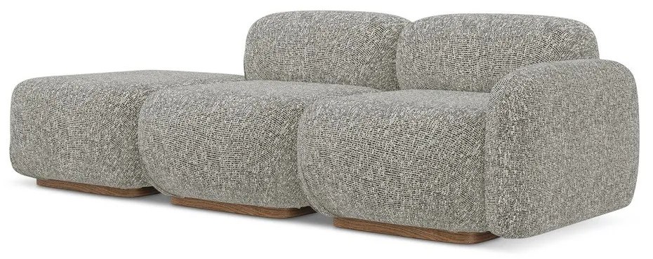 Șezlong modular gri (cu colț pe partea dreaptă) Ailani – Makamii