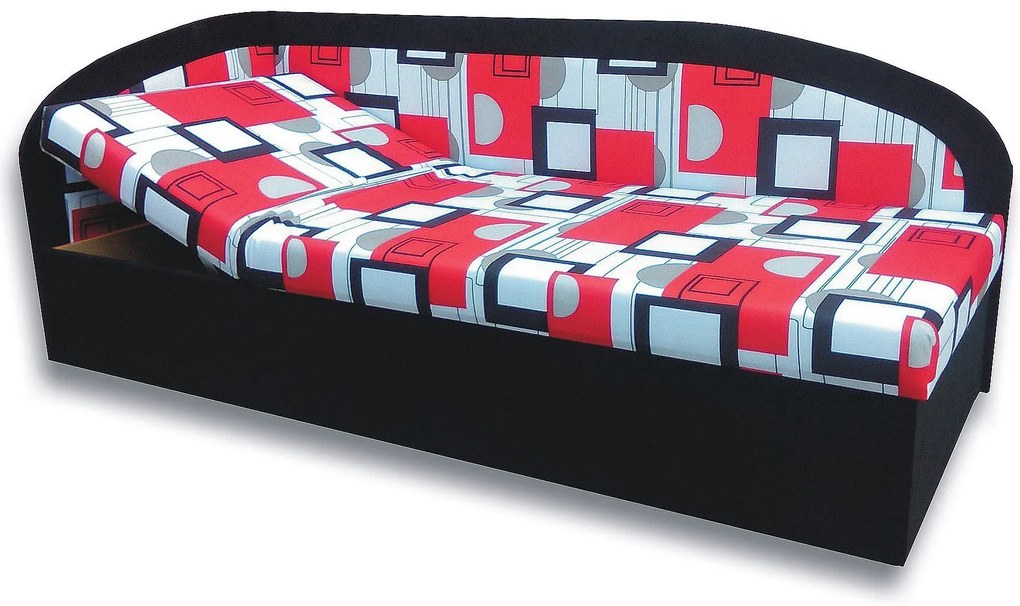 Pat de o persoană (canapea) 90 cm Krista (negru 39 + Otawa 1a) (S). 793103