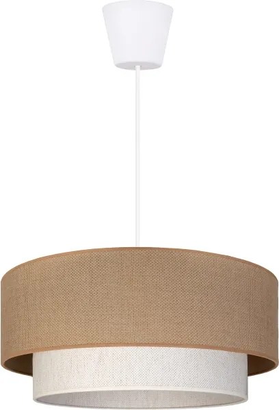BRILAGI - Lustră LED suspendată pe cablu BOHO ECO, 1x E27/10W/230V, Ø 40 cm, bej/crem