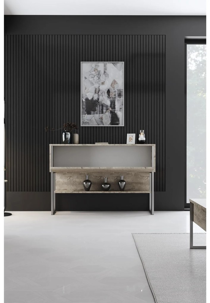 Mobilier living Luna set (Travertin + Argintiu) . 1102333