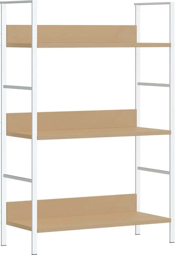 vidaXL Etajeră cărți 3 rafturi, stejar, 60x27,6x90,5 cm lemn prelucrat