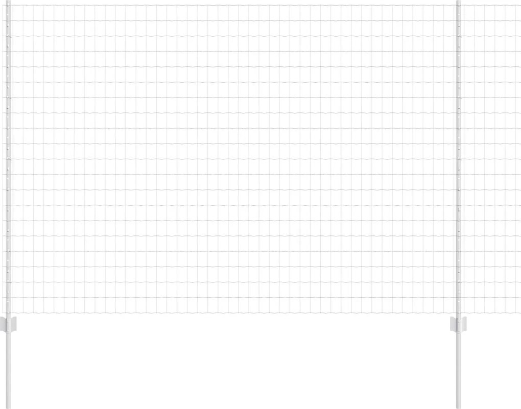 vidaXL Gard cu Stâlp Argintiu 1,5 x 10 m Oțel