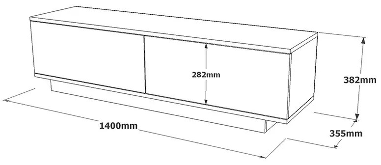 Comoda TV Zoeva wenge 140x.35x38.2cm