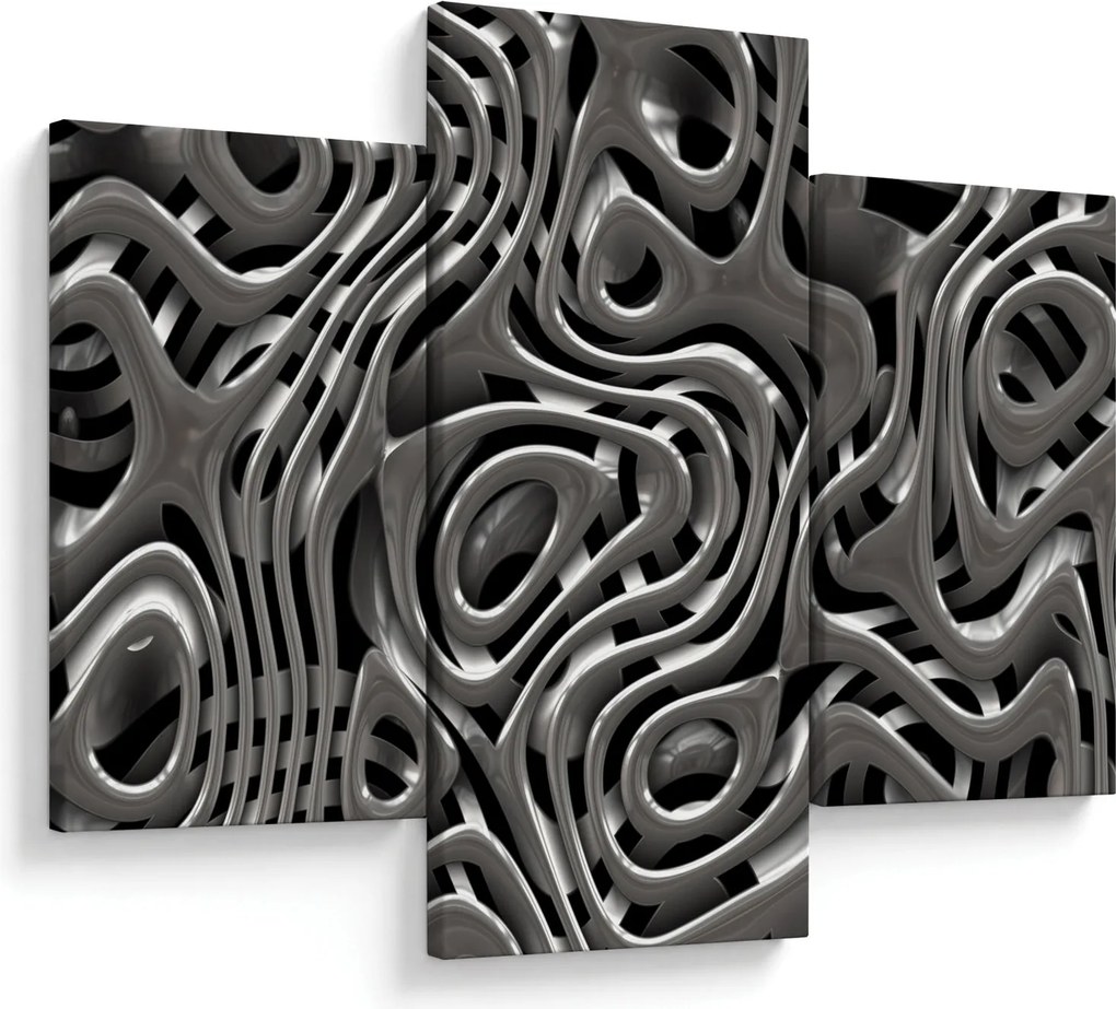 Tablou - Abstractizare metalică (90x60 cm)