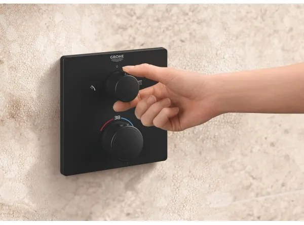 GROHE 348822430 - Set de duș PRECISION, 250 × 250 mm, negru