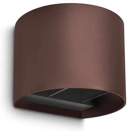 Brilagi - Aplica de perete LED pentru exterior RONDO, 6 W, 230 V, maro, IP54