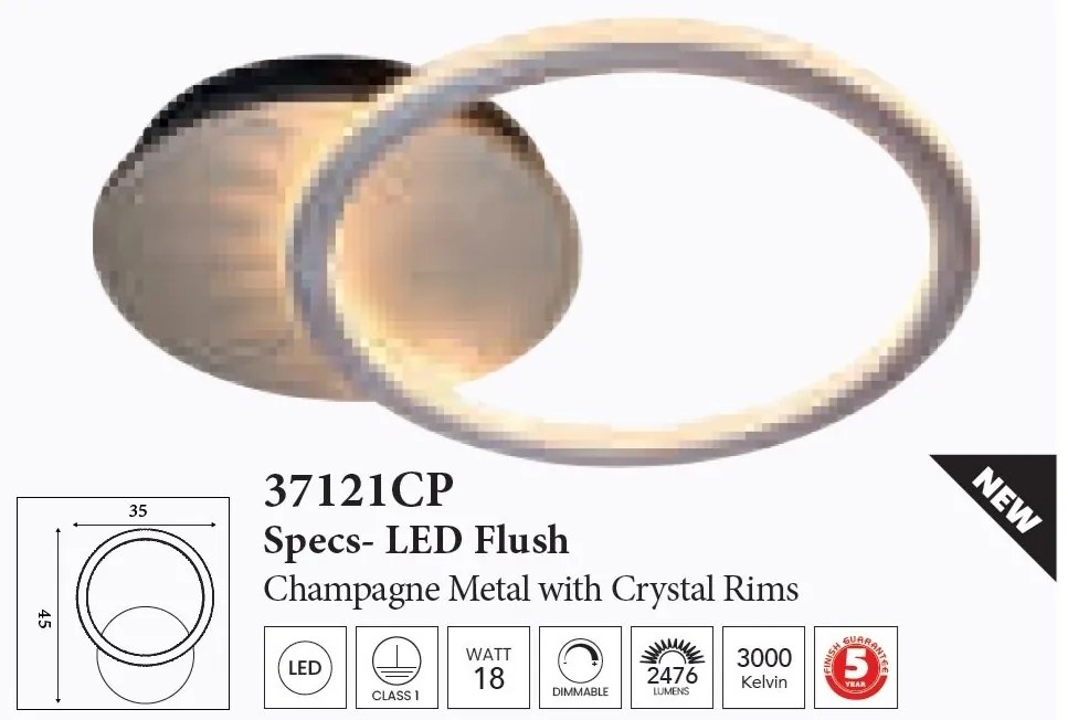 Plafoniera LED design circular Specs