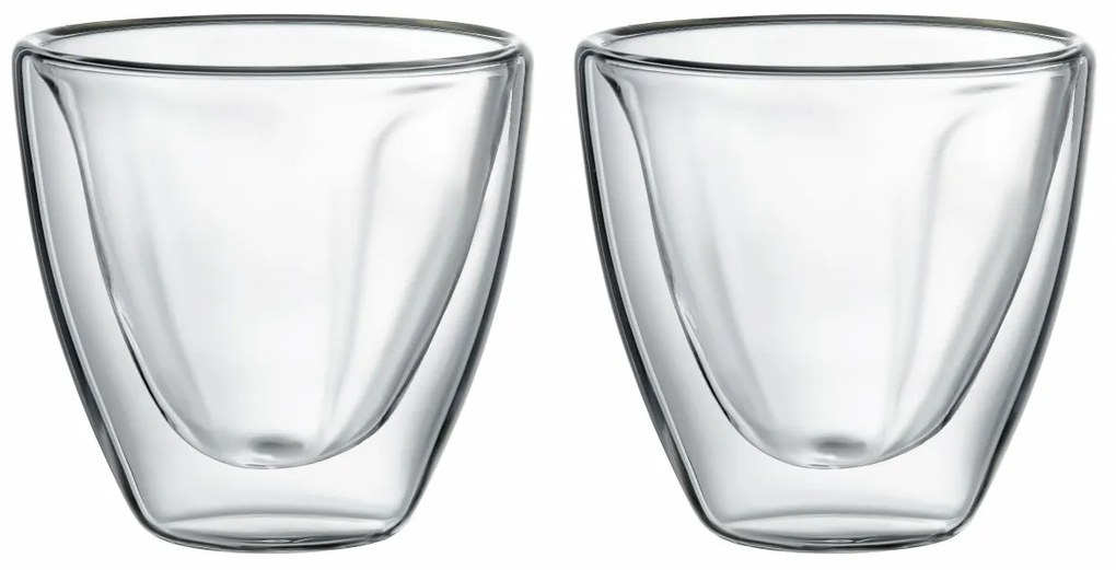 Set 2 pahare termorezistente 150ml, model inima, Mia