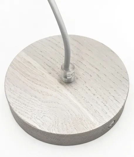 Pendul pe cablu AIDA 1xE27/60W/230V, Ø35 cm, stejar/alb