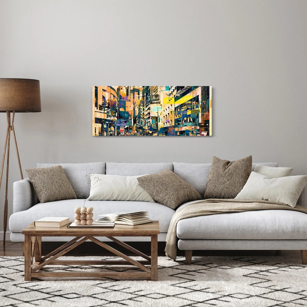 Tablou abstacțiunii pictate (120x50 cm)