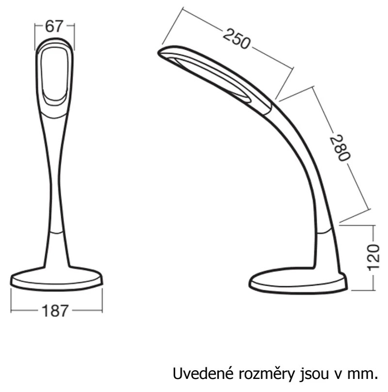 Lampă de masă LED Soleto, albă