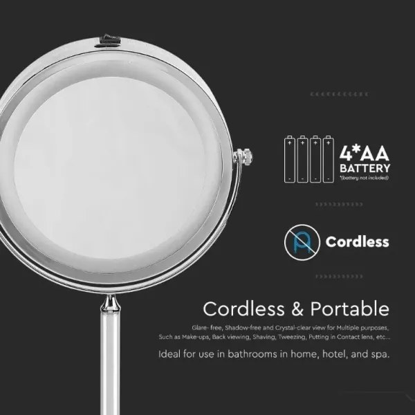 Oglindă LED cosmetică LED/3W/6V IP44