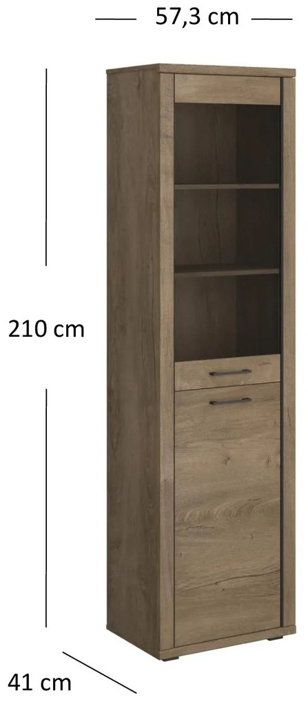 Vitrină Clinecas 1 (stejar lefkas) . 1116787