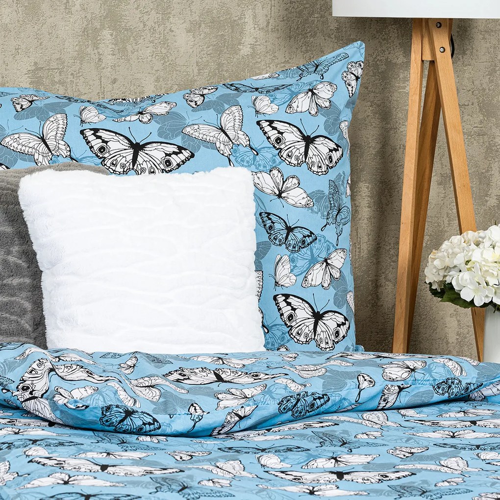 Lenjerie pat 4Home Butterflies, din bumbac, 220 x 200 cm, 2 buc. 70 x 90 cm