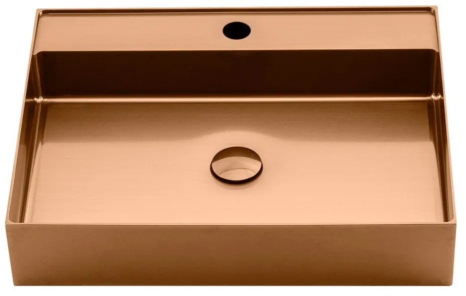 Chiuvetă arămie din oțel inoxidabil 55x42 cm Aurum – Sapho