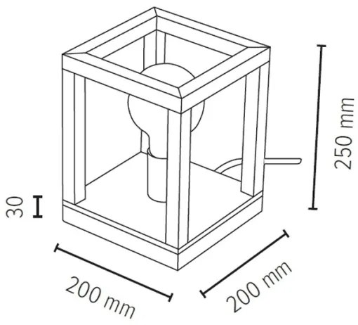 Spot-Light 7154174 - Lampă de masă KAGO 1xE27/60W/230V, stejar mat