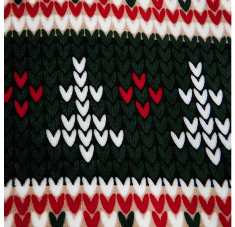 Set 2 bucati Lenjerie cocolino FROSTED CHRISTMAS colorat + Cearsaf Cocolino microplus cu elastic SOFT 180x200 cm alb, pat dublu