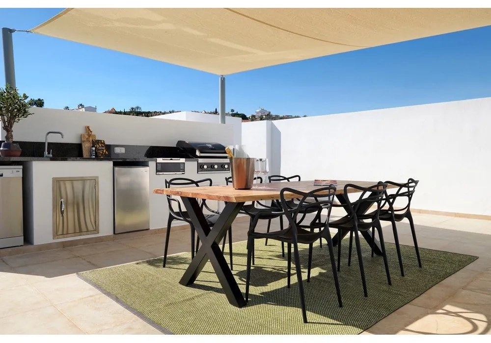 Covor tip traversă pentru interior și exterior kaki 70x200 cm Effi Apple – Pappelina