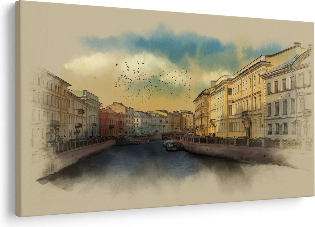 Tablou - Râul Moyka, Sankt Petersburg, Rusia (90x60 cm)