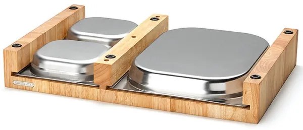 SET 1x tocător de bucătărie 50x32,5 cm ficus de cauciuc + 3x bol Continenta C4028