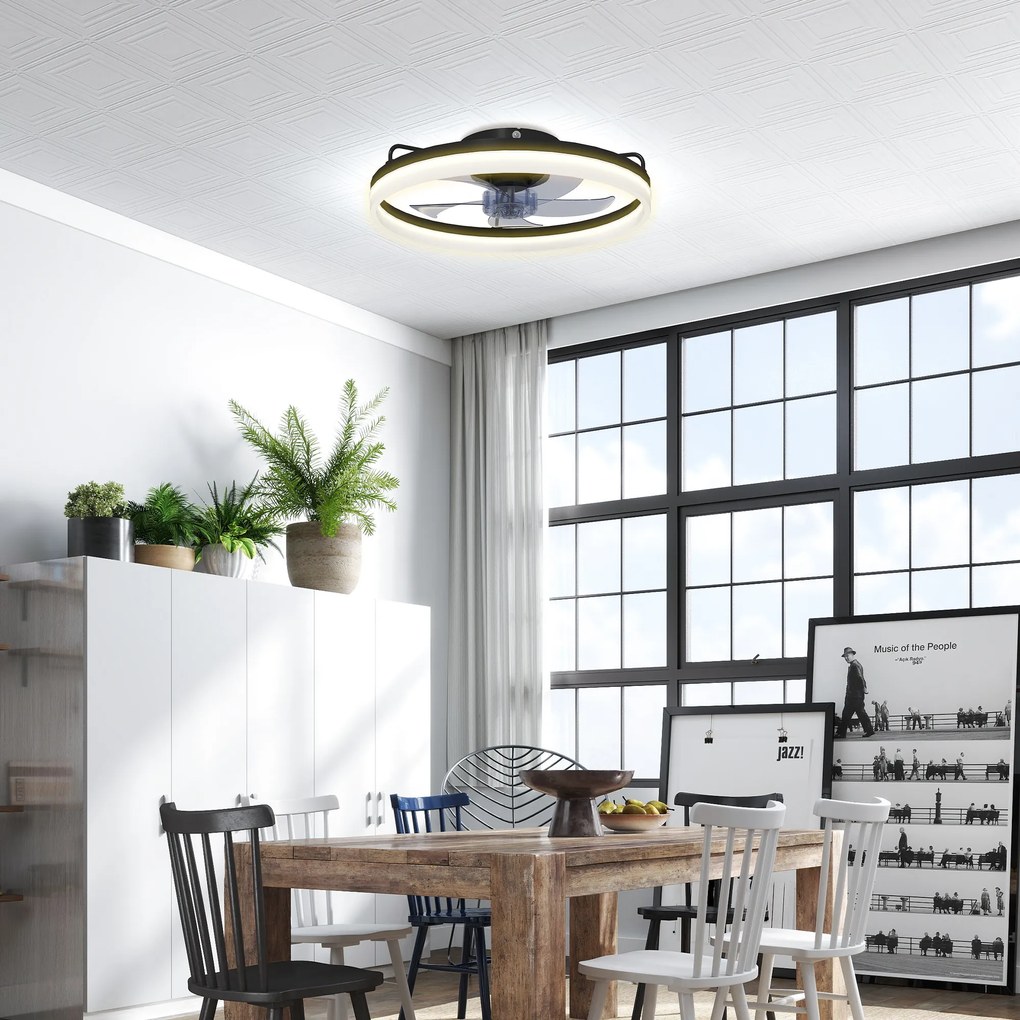 HOMCOM plafonieră ventilată | Aosom Romania