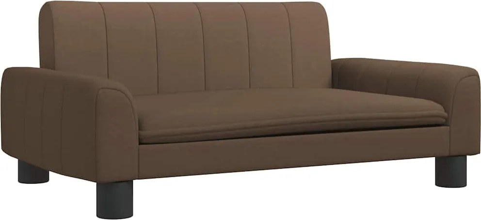 vidaXL Pat de câini, maro, 70x45x30 cm, textil