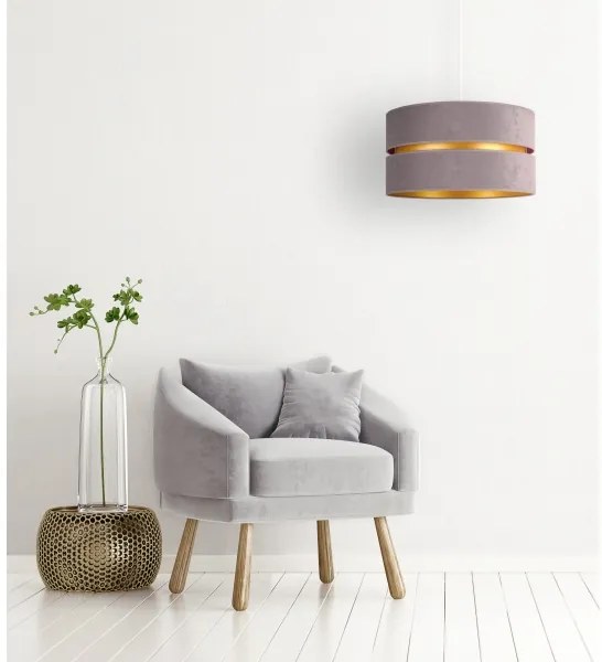 Lustră pe cablu Duolla DUO 1xE27/15W/230V d. 40 cm gri