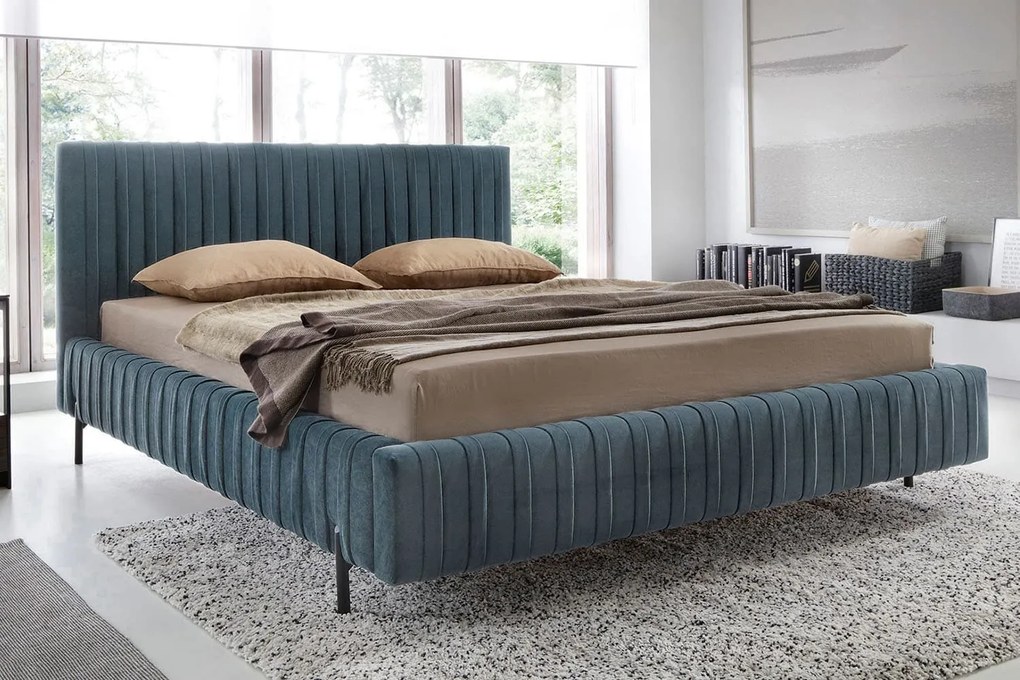 Pat lemn masiv Tapițat Plix cu Ladă Depozitare Personalizabil 140/160/180 x 200 cm - Velvetmat 100, 180 x 200 cm