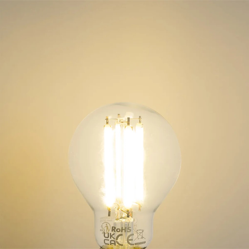 Set de 5 becuri LED E14 P45 transparente 2.2W 470lm 2700K