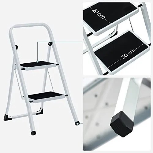 Scara, Songmics, Alb-Negru, 86.5x44.5x4.5 cm