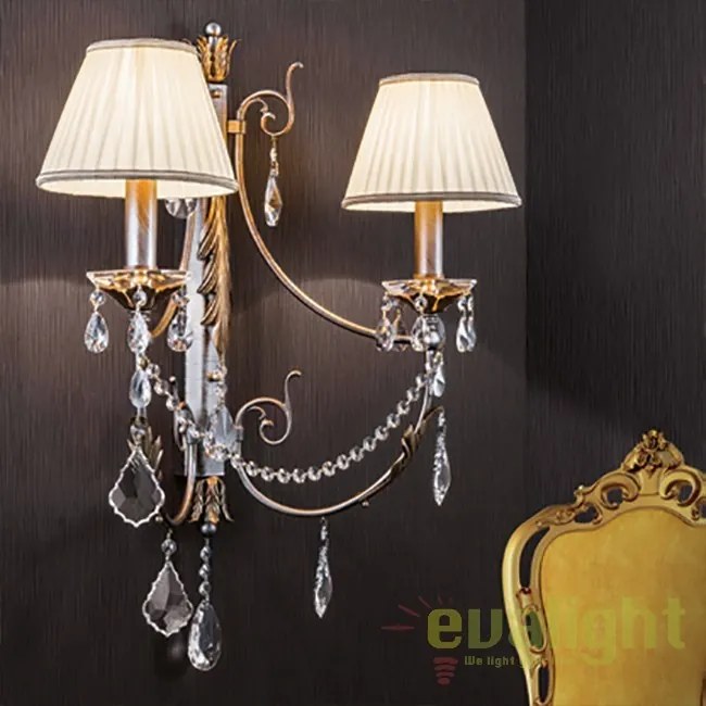 Aplica LUX super eleganta cu 2 brate Miramare WA 2-1301/2 silver-goldOR